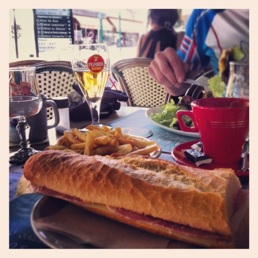 A leisurely lunch stop in Luchon