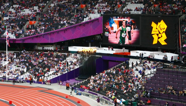 The Olympic Flame in the Olympic Stadium The Olympic Flame in the Olympic Stadium