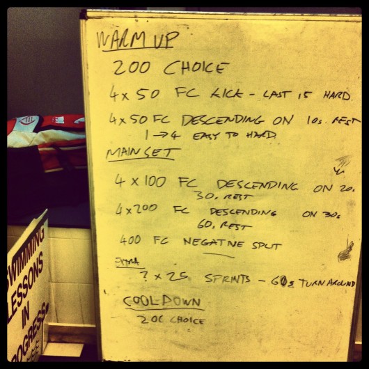 Swim Session - Tuesday 11th June 2013