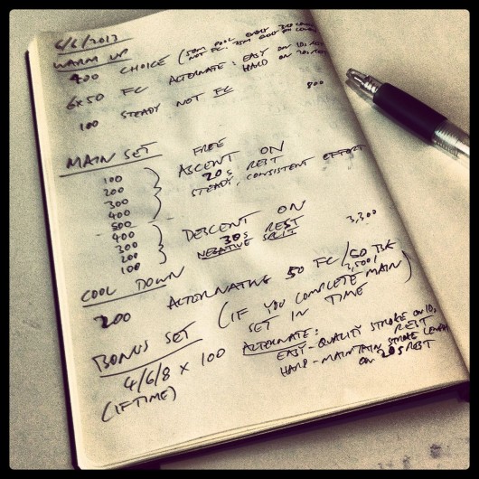 Swim Set - Thursday 6th June 2013