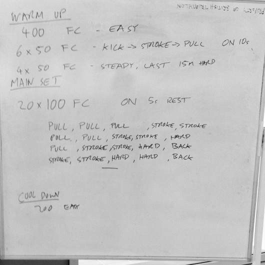 Swim set: Thursday 8th August 2013