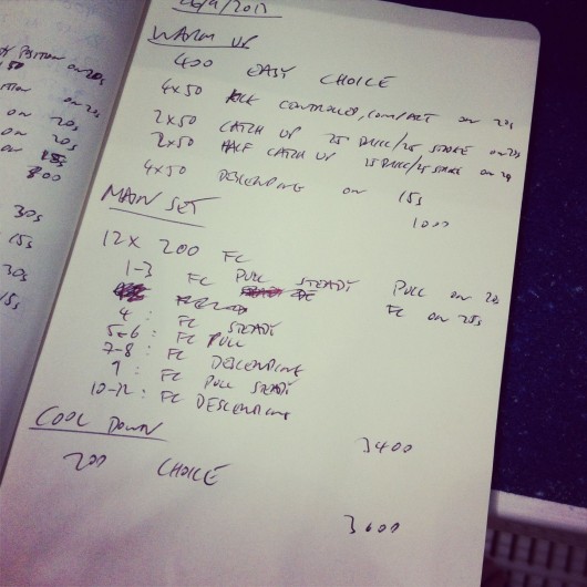 Swim Set - Thursday, 26th September 2013