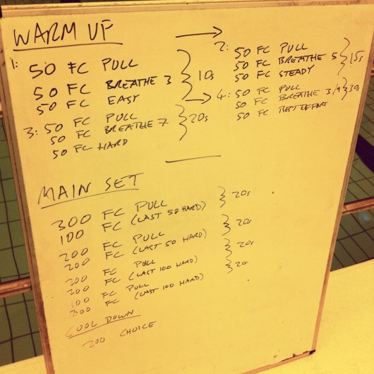 Swim Set - Tuesday 8th October 2013