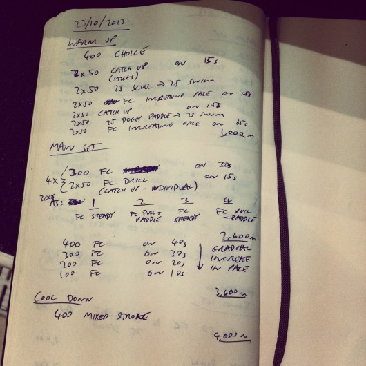 Swim Set - Thursday 24th October 2013