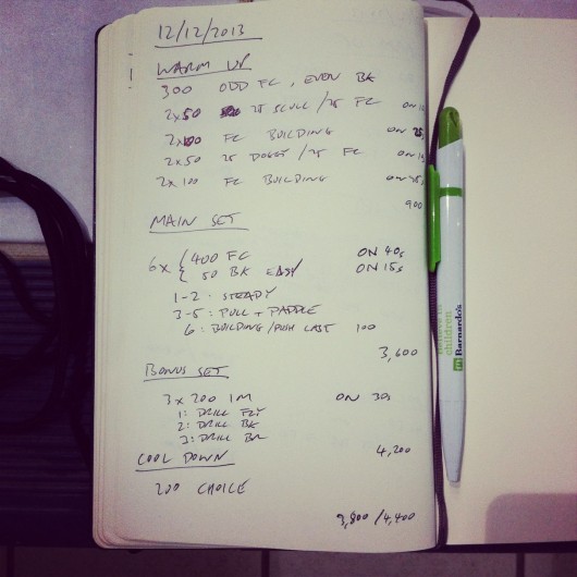 Swim Set - Thursday, 12th December 2013