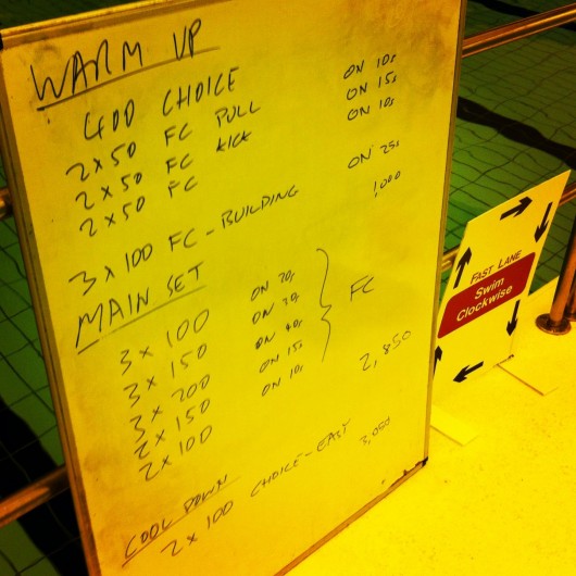 Swim Set - Tuesday, 7th January 2014