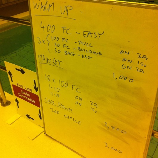 Tuesday, 18th February 2014 - Endurance Swim Session