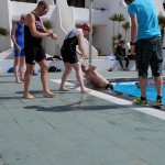 Swim relay transition