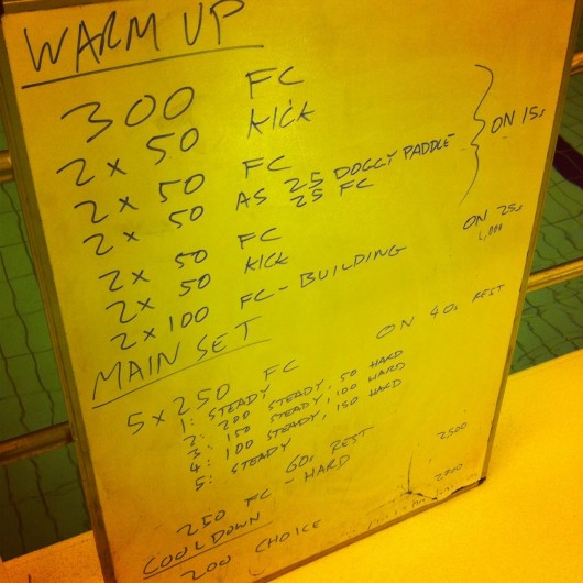 Tuesday, 18th March 2014 - Endurance Swim Session