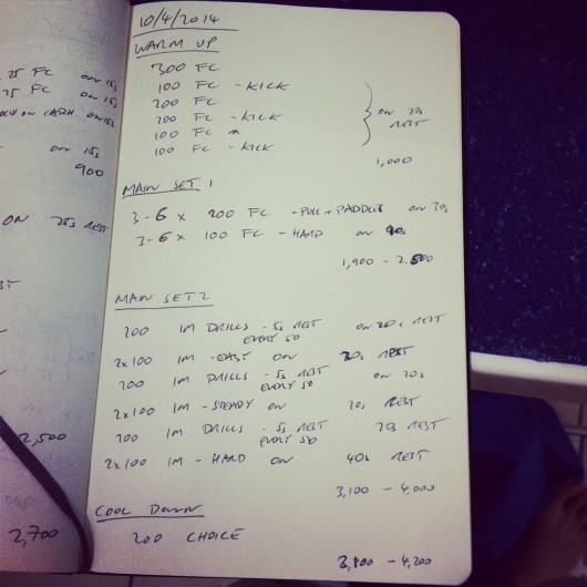 Thursday, 10th April 2014 - Endurance Swim Session