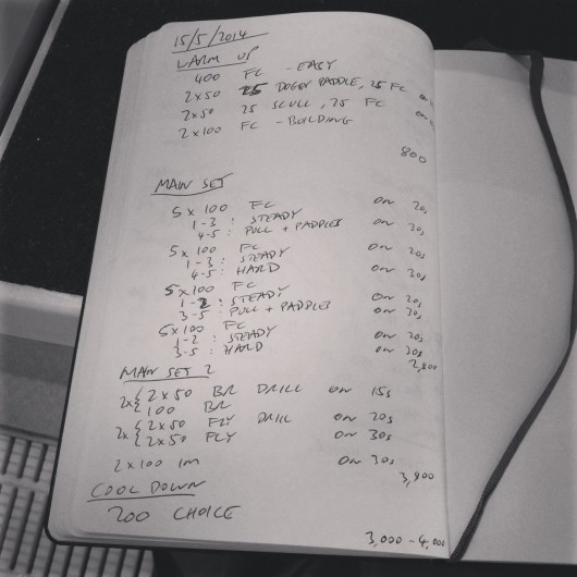 Thursday, 15th May 2014 - Endurance Swim Session