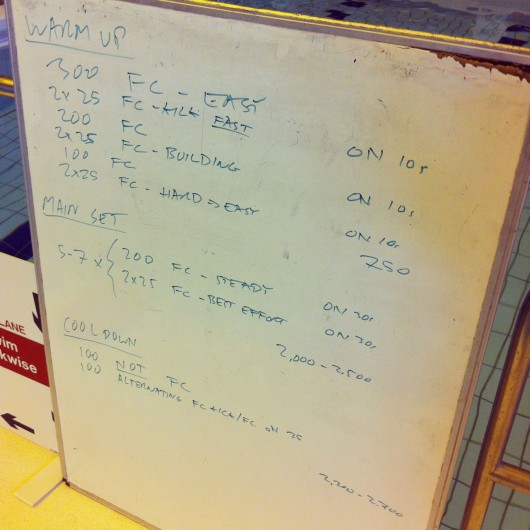 Tuesday, 24th June 2014 - Endurance Swim Session