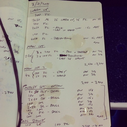 Thursday, 3rd July 2014 - Endurance Swim Session