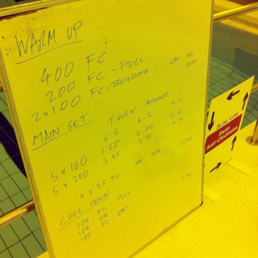 Tuesday, 12th August 2014 - Endurance Swim Session