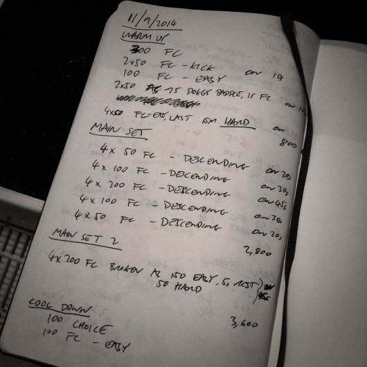 Thursday, 11th September 2014 - Endurance Swim Session