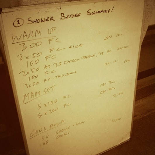 Tuesday, 23rd September 2014 - Endurance Swim Session