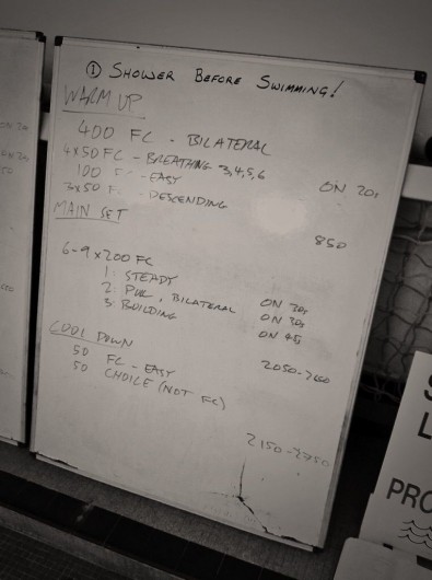 Tuesday, 7th October 2014 - Endurance Swim Session