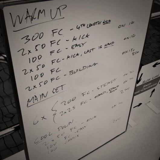 Tuesday, 4th November 2014 - Endurance Swim Session