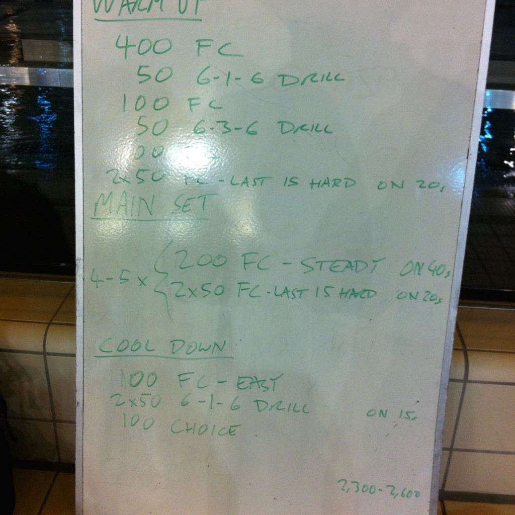 Weekly Swim Sets: Thursday, 13th November 2014