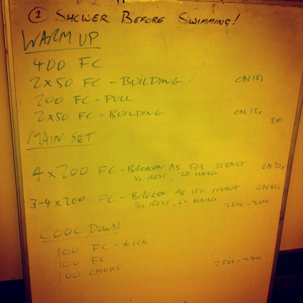 Weekly Swim Sets: Thursday, 27th November 2014