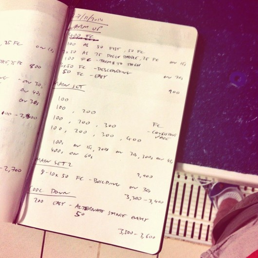 Thursday, 27th November 2014 - Endurance Swim Session