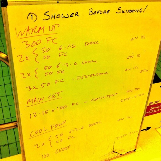 Tuesday, 2nd December 2014 - Endurance Swim Session