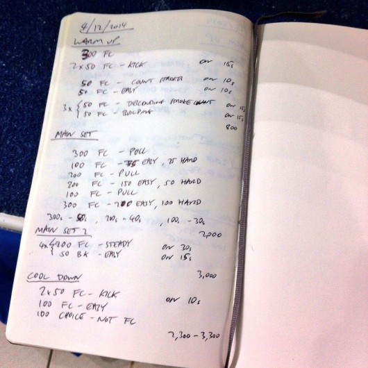 Thursday, 4th December 2014 - Endurance Swim Session