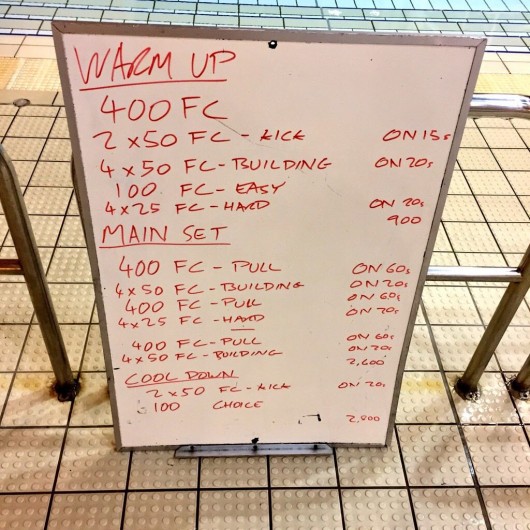 Wednesday, 4th February 2015 - Endurance Swim Session