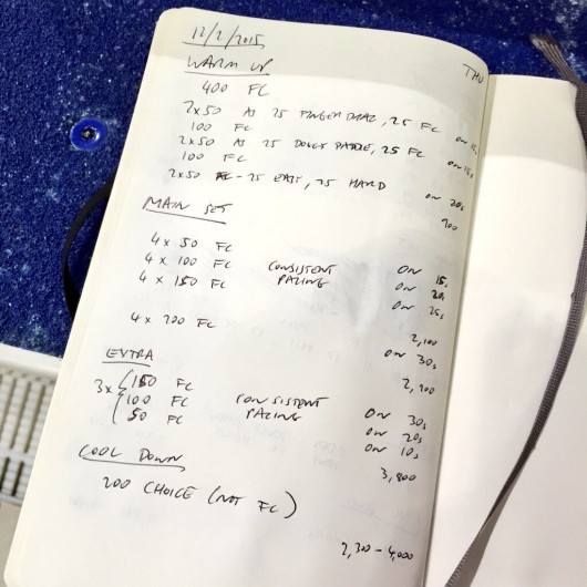 Thursday, 12th February 2015 - Endurance Swim Session