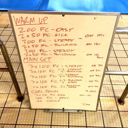 Wednesday, 11th March 2015 - Endurance Swim Session