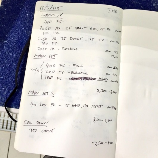 Thursday, 12th March 2015 - Endurance Swim Session