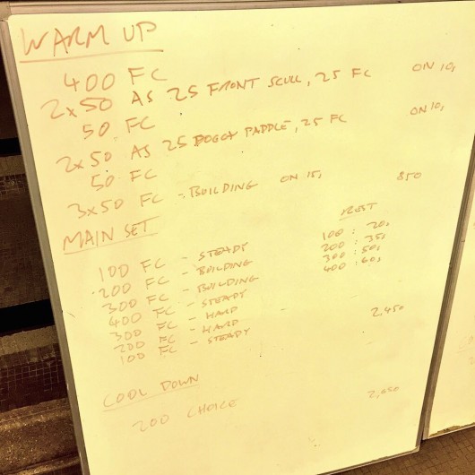 Tuesday, 21st April 2015 - Endurance Swim Session