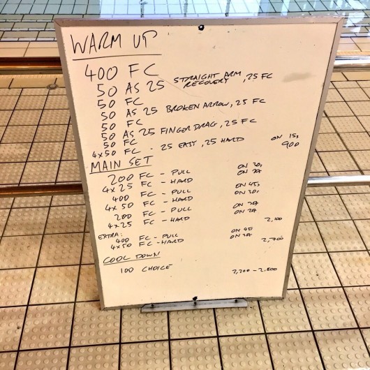 Wednesday, 29th April 2015 - Endurance Swim Session