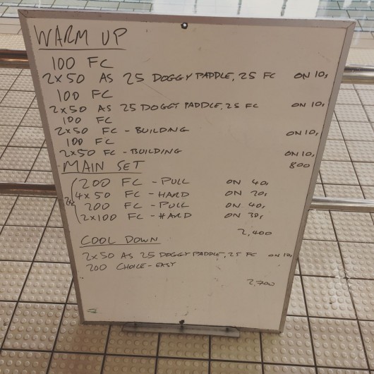Wednesday, 6th May 2015 - Endurance Swim Session
