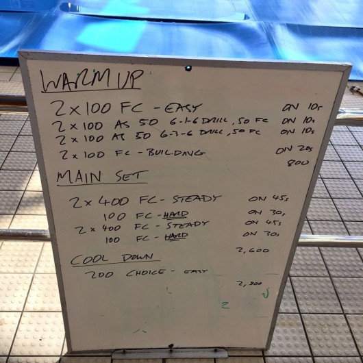 Wednesday, 20th May 2015 - Endurance Swim Session