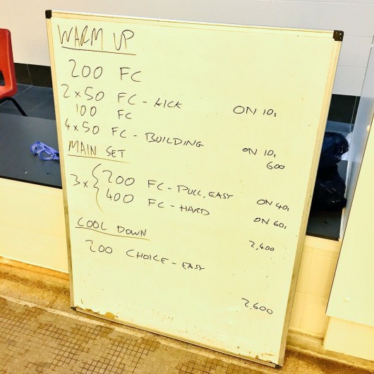 Tuesday, 2nd June 2015 - Endurance Swim Session