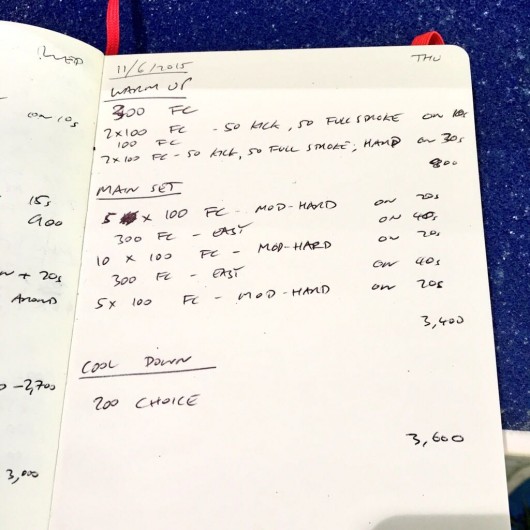 Thursday, 11th June 2015 - Endurance Swim Session