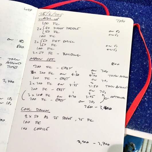 Thursday, 25th June 2015 - Endurance Swim Session