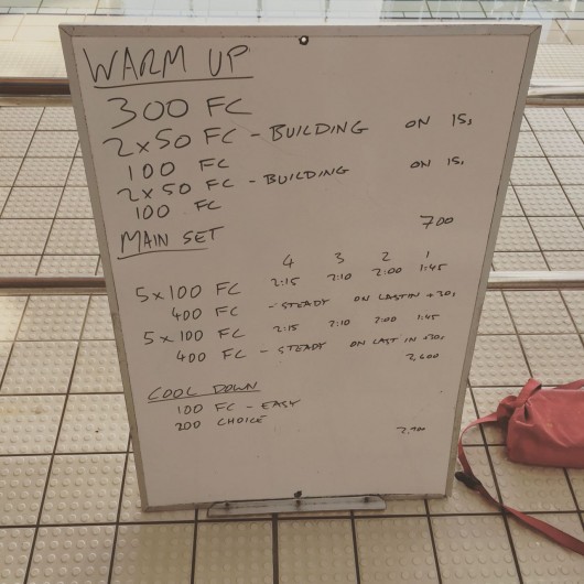 Wednesday, 1st July 2015 - Endurance Swim Session