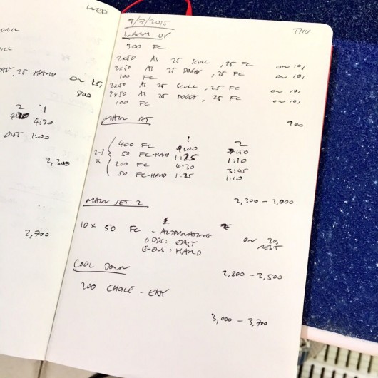 Thursday, 9th July 2015 - Endurance Swim Session