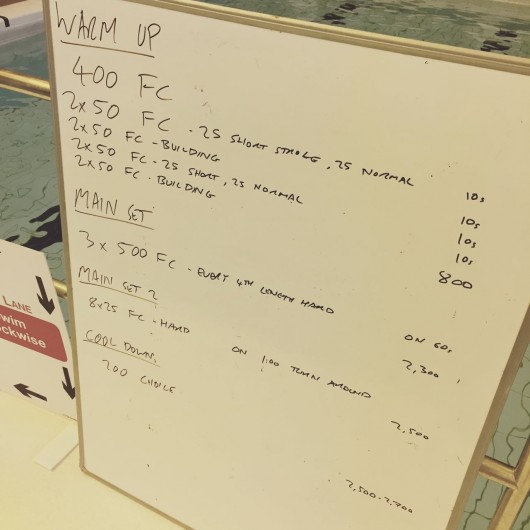 Tuesday, 14th July 2015 - Endurance Swim Session