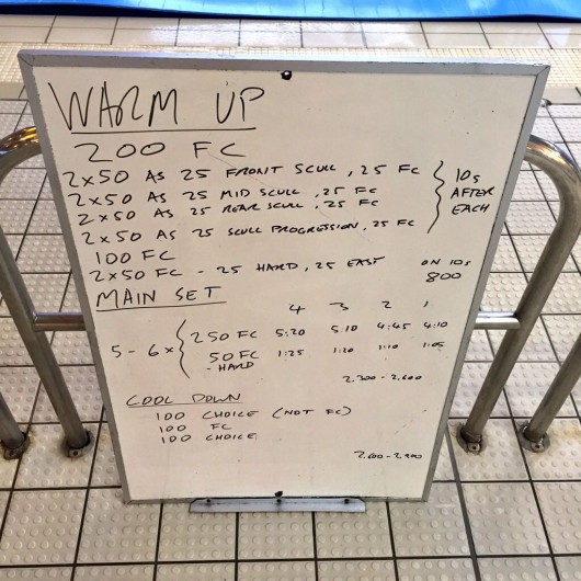 Wednesday, 15th July 2015 - Endurance Swim Session