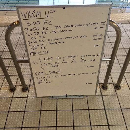 Wednesday, 22 July 2015 - Endurance Swim Session