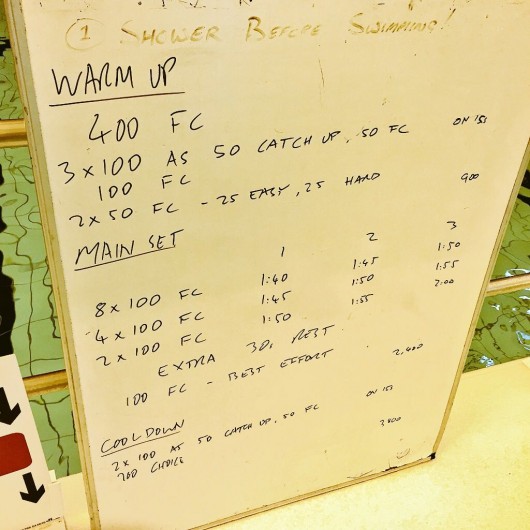 Tuesday, 28th July 2015 - Endurance Swim Session