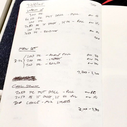 Thursday, 27th August 2015 - Endurance Swim Session