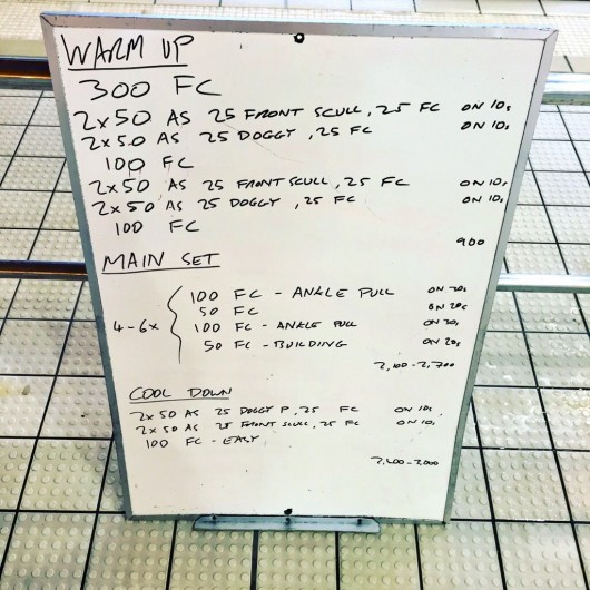 Wednesday, 2nd September 2015 - Endurance Swim Session