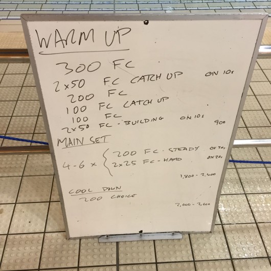 Wednesday, 28th October 2015 - Endurance Swim Session