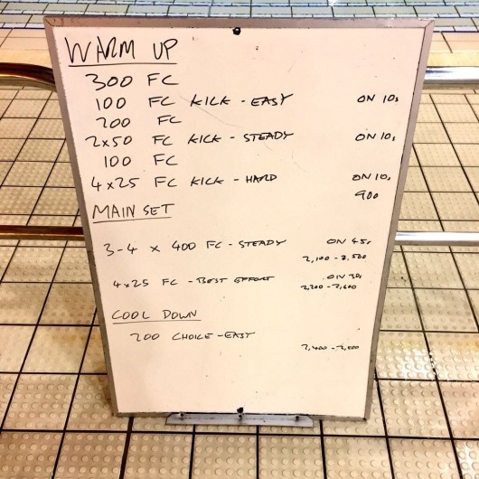 Wednesday, 11th November 2015 - Endurance Swim Session