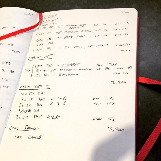 Thursday, 12th November 2015 - Endurance Swim Session