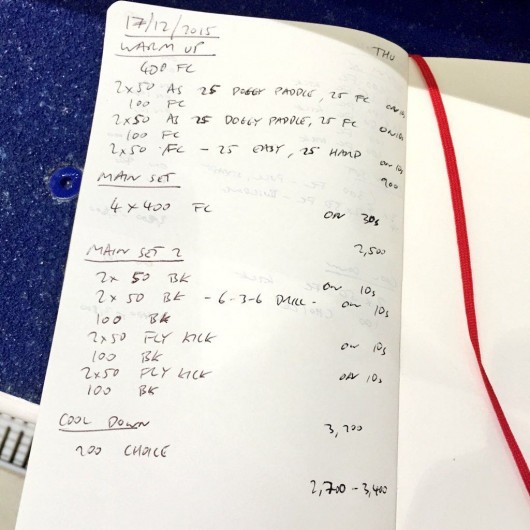 Thursday, 17th December 2015 - Swim Session